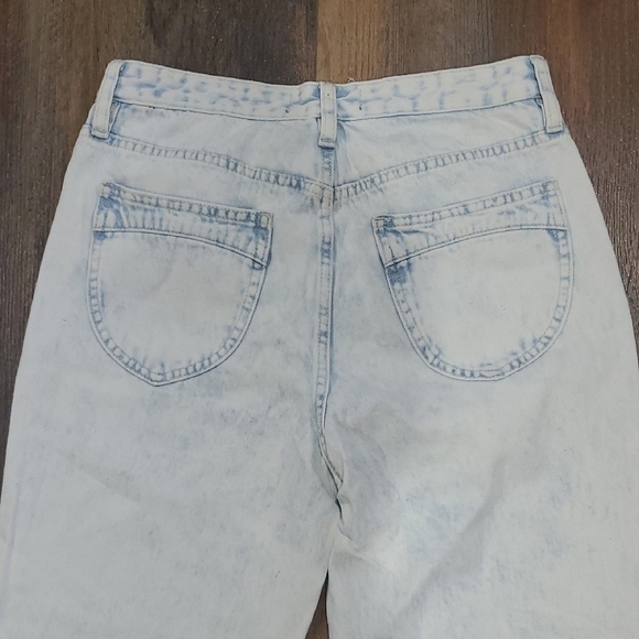 We The Free Flare Raw Hem Vintage Light Blue Wash Jeans Wide Leg - Picture 9 of 9